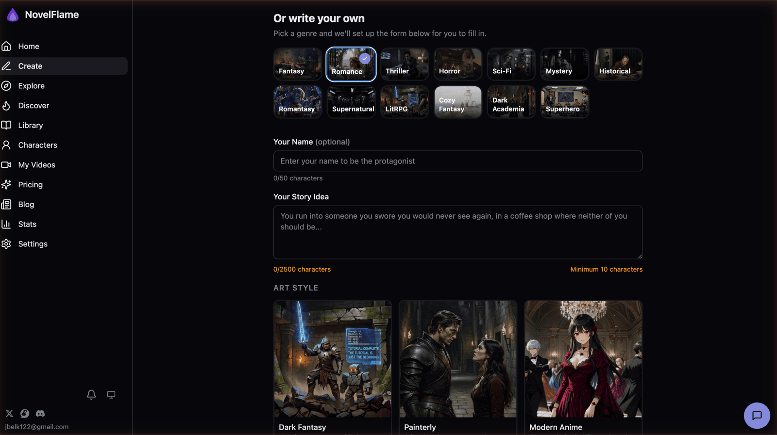 NovelFlame screenshot